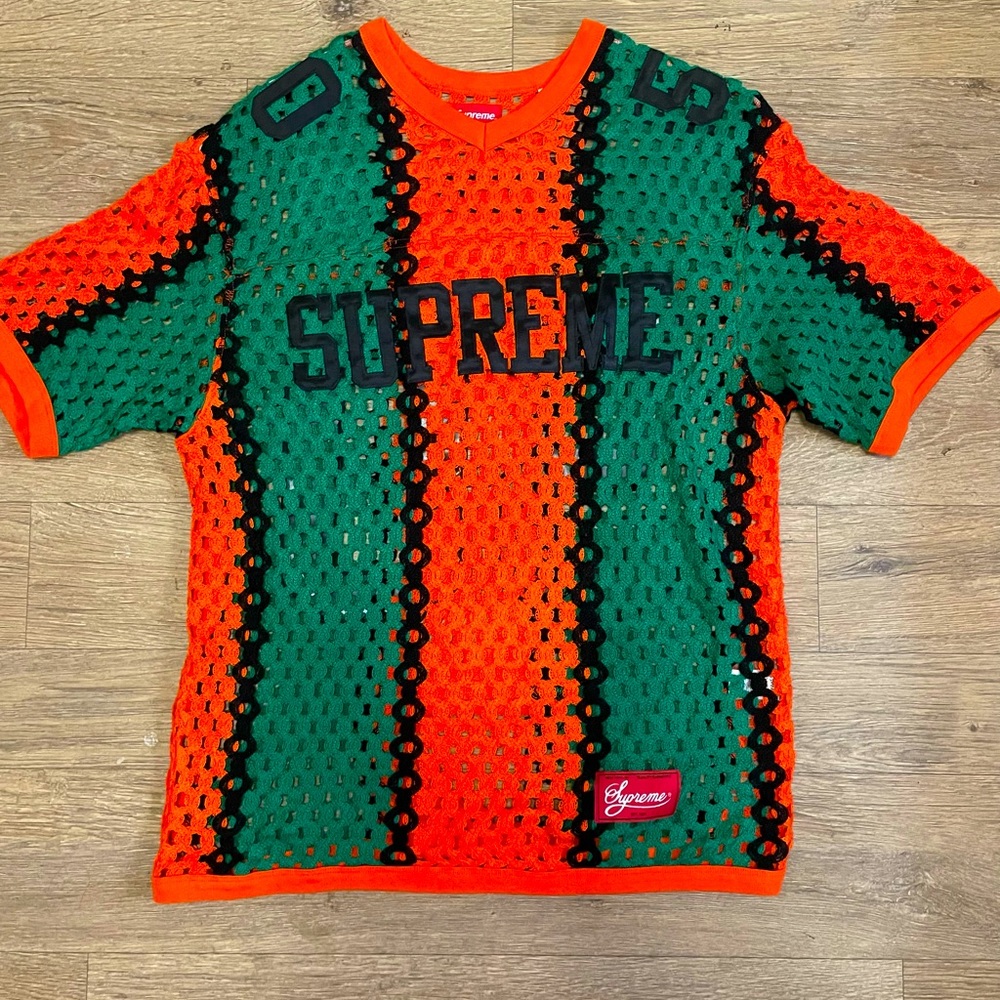 Supreme crochet football jersey